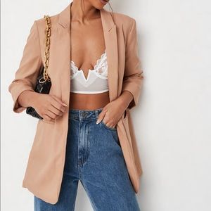 Camel Co Ord Basic Boyfriend Blazer